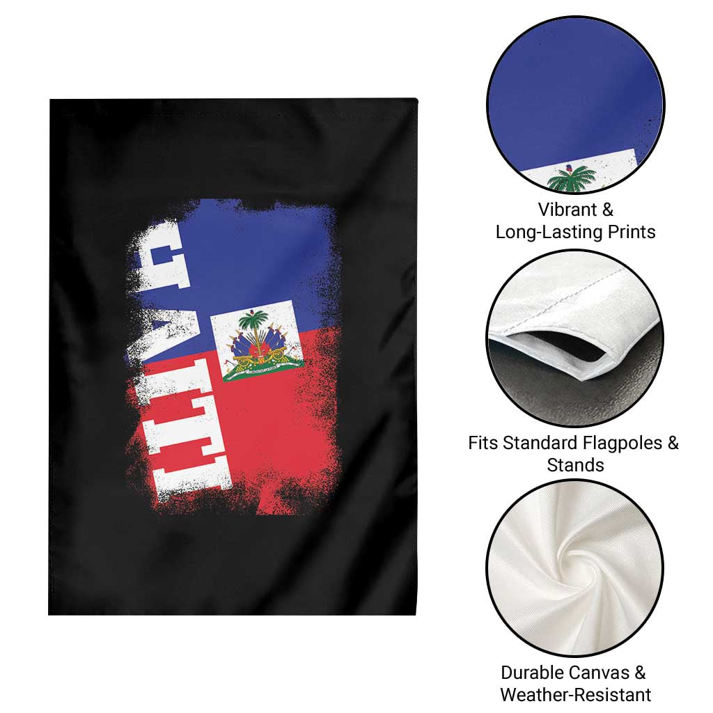 Haiti Flag Distressed Flag Graphic Garden Flag Haitian Heritage Pride