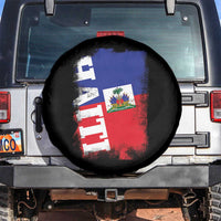 Haiti Flag Distressed Flag Graphic Spare Tire Cover Haitian Heritage Pride