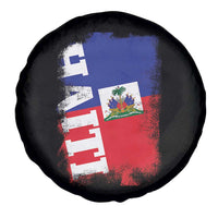 Haiti Flag Distressed Flag Graphic Spare Tire Cover Haitian Heritage Pride