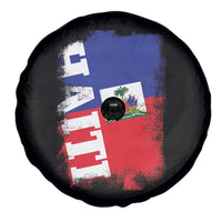Haiti Flag Distressed Flag Graphic Spare Tire Cover Haitian Heritage Pride