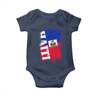 Haiti Flag Distressed Flag Graphic Baby Onesie Haitian Heritage Pride
