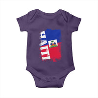 Haiti Flag Distressed Flag Graphic Baby Onesie Haitian Heritage Pride
