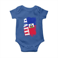 Haiti Flag Distressed Flag Graphic Baby Onesie Haitian Heritage Pride