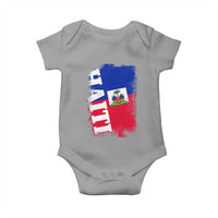 Haiti Flag Distressed Flag Graphic Baby Onesie Haitian Heritage Pride