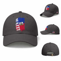 Haiti Flag Distressed Flag Graphic Baseball Cap Haitian Heritage Pride