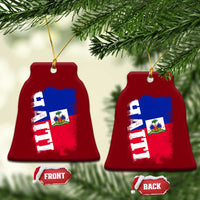 Haiti Flag Distressed Flag Graphic Ceramic Ornament Haitian Heritage Pride