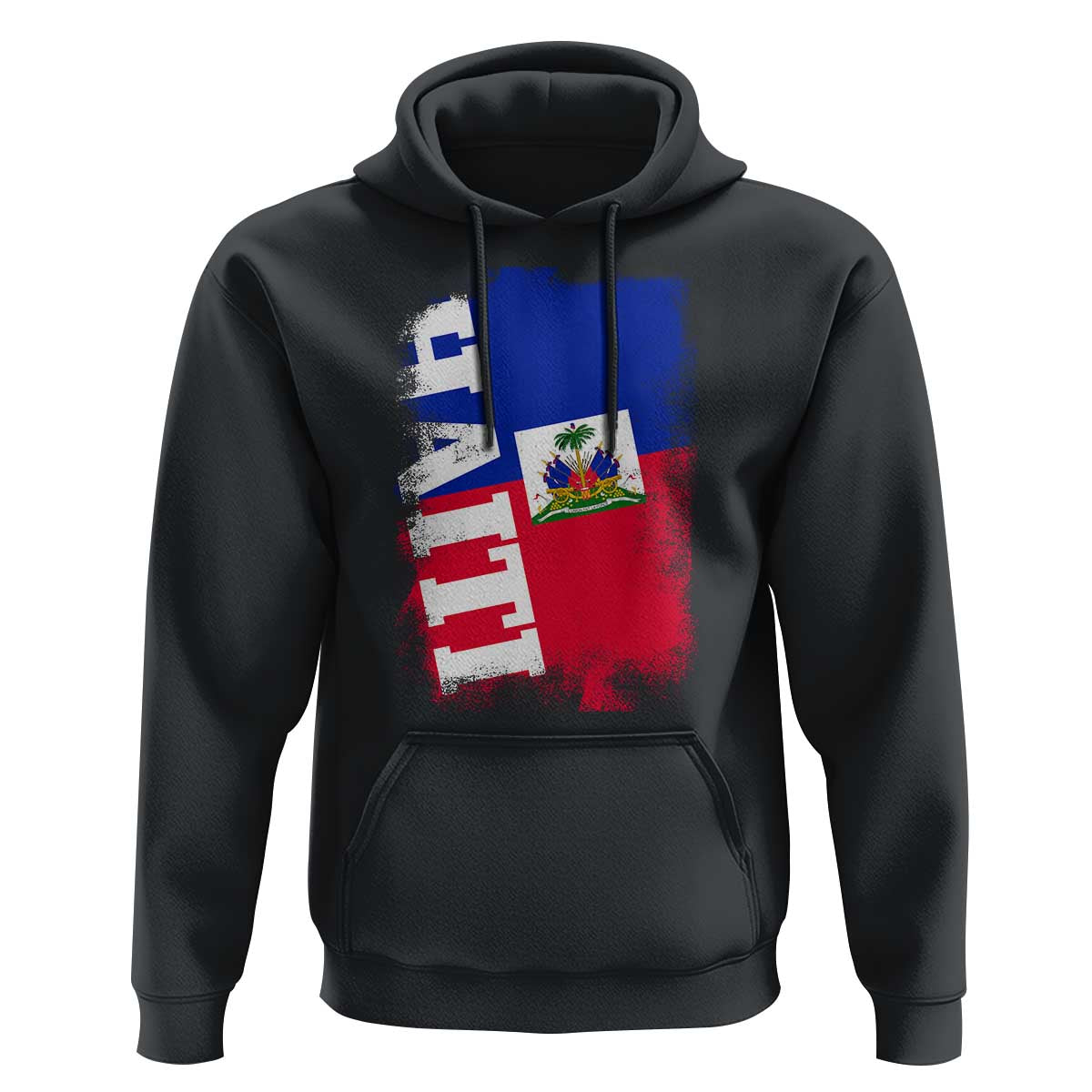 Haiti Flag Distressed Flag Graphic Hoodie Haitian Heritage Pride
