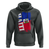 Haiti Flag Distressed Flag Graphic Hoodie Haitian Heritage Pride