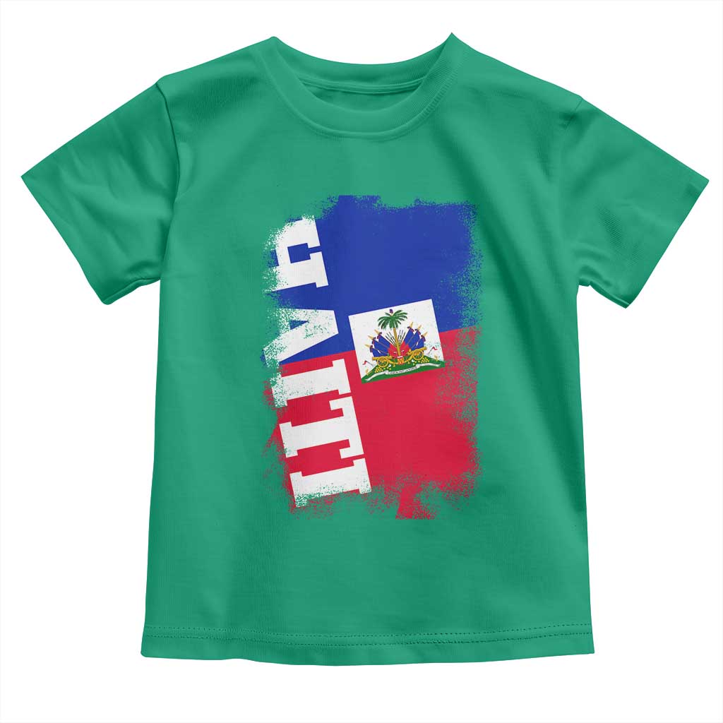 Haiti Flag Distressed Flag Graphic Toddler T Shirt Haitian Heritage Pride