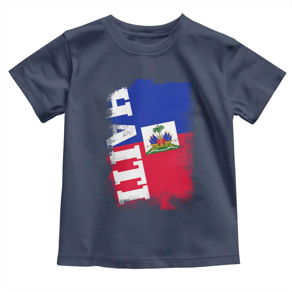 Haiti Flag Distressed Flag Graphic Toddler T Shirt Haitian Heritage Pride