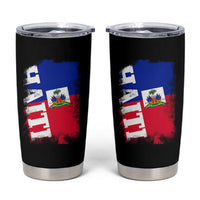 Haiti Flag Distressed Flag Graphic Tumbler Cup Haitian Heritage Pride
