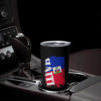 Haiti Flag Distressed Flag Graphic Tumbler Cup Haitian Heritage Pride