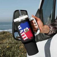 Haiti Flag Distressed Flag Graphic Tumbler With Handle Haitian Heritage Pride