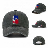 Haiti Flag Distressed Flag Graphic Washed Cotton Baseball Cap Haitian Heritage Pride