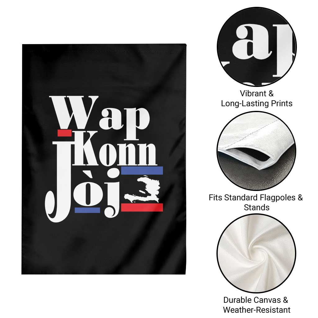 Wap Konn Joj Funny Haitian Creole Idiom Saying Garden Flag Haiti Heritage Pride