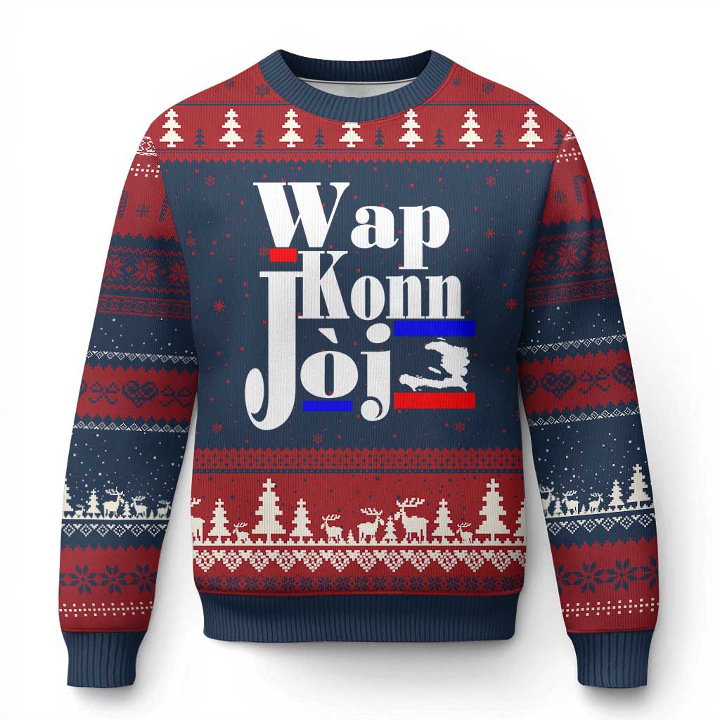 Wap Konn Joj Funny Haitian Creole Idiom Saying Ugly Christmas Sweater Haiti Heritage Pride