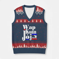Wap Konn Joj Funny Haitian Creole Idiom Saying V-Neck Knit Sweater Vest Haiti Heritage Pride