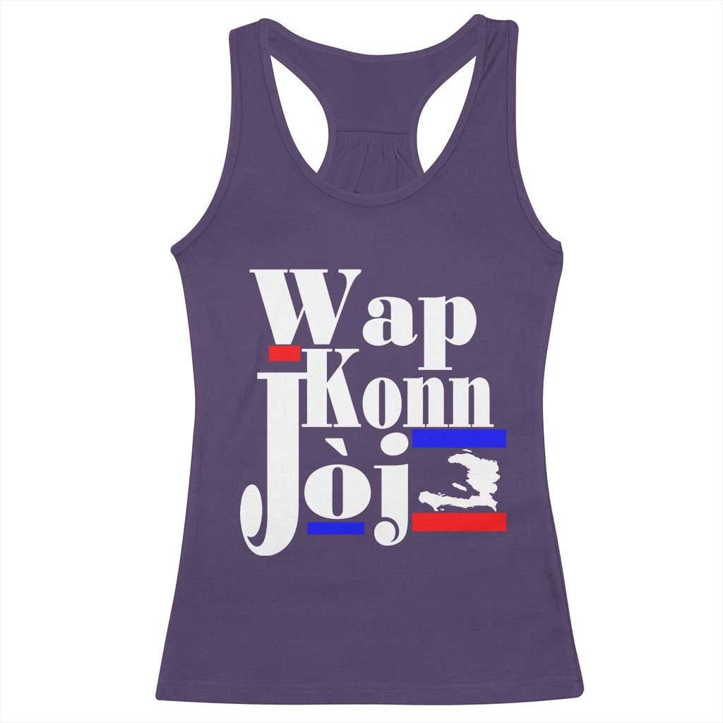 Wap Konn Joj Funny Haitian Creole Idiom Saying Racerback Tank Top Haiti Heritage Pride