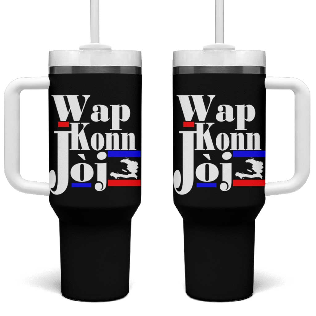 Wap Konn Joj Funny Haitian Creole Idiom Saying Tumbler With Handle Haiti Heritage Pride