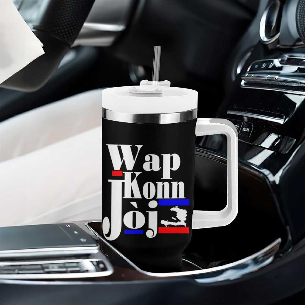Wap Konn Joj Funny Haitian Creole Idiom Saying Tumbler With Handle Haiti Heritage Pride