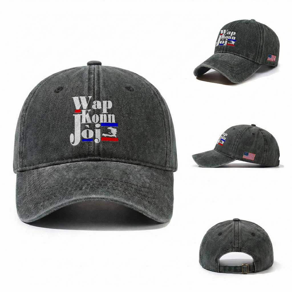 Wap Konn Joj Funny Haitian Creole Idiom Saying Washed Cotton Baseball Cap Haiti Heritage Pride