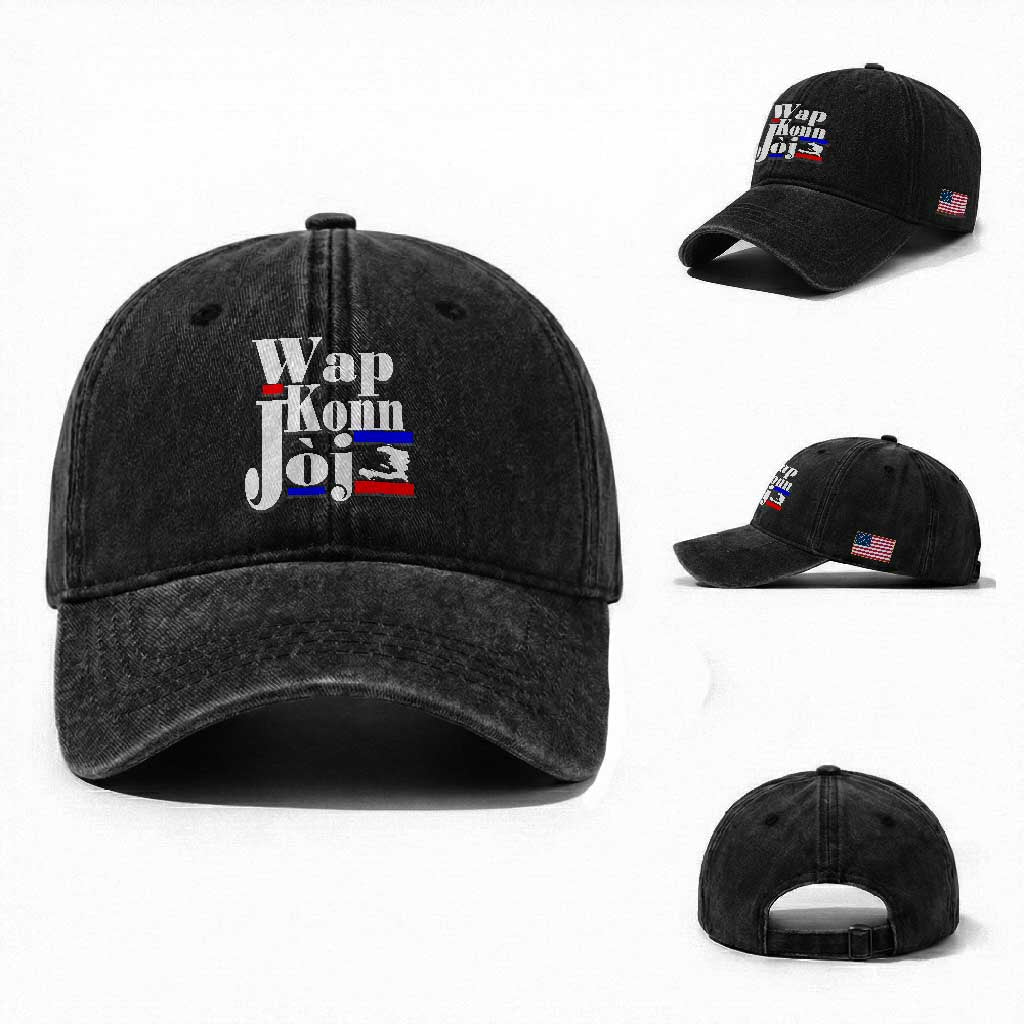 Wap Konn Joj Funny Haitian Creole Idiom Saying Washed Cotton Baseball Cap Haiti Heritage Pride