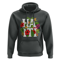 Haiti Tropical Floral Hibiscus Palm Leaves Island Graphic Hoodie Haitian Heritage Pride