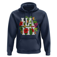 Haiti Tropical Floral Hibiscus Palm Leaves Island Graphic Hoodie Haitian Heritage Pride