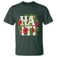 Haiti Tropical Floral Hibiscus Palm Leaves Island Graphic T Shirt Haitian Heritage Pride