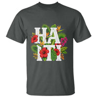 Haiti Tropical Floral Hibiscus Palm Leaves Island Graphic T Shirt Haitian Heritage Pride