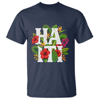 Haiti Tropical Floral Hibiscus Palm Leaves Island Graphic T Shirt Haitian Heritage Pride