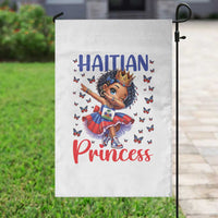 Cute Dabbing Haitian Princess Kids Graphic Garden Flag Haiti Heritage Pride