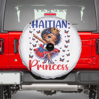 Cute Dabbing Haitian Princess Kids Graphic Spare Tire Cover Haiti Heritage Pride