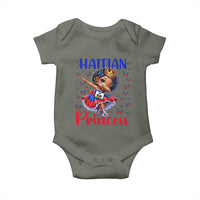 Cute Dabbing Haitian Princess Kids Graphic Baby Onesie Haiti Heritage Pride