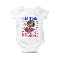 Cute Dabbing Haitian Princess Kids Graphic Baby Onesie Haiti Heritage Pride