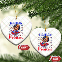 Cute Dabbing Haitian Princess Kids Graphic Ceramic Ornament Haiti Heritage Pride