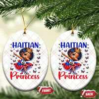 Cute Dabbing Haitian Princess Kids Graphic Ceramic Ornament Haiti Heritage Pride