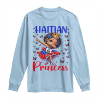 Cute Dabbing Haitian Princess Kids Graphic Long Sleeve Shirt Haiti Heritage Pride