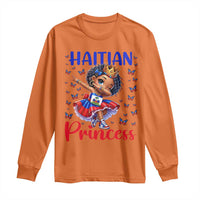 Cute Dabbing Haitian Princess Kids Graphic Long Sleeve Shirt Haiti Heritage Pride