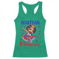 Cute Dabbing Haitian Princess Kids Graphic Racerback Tank Top Haiti Heritage Pride
