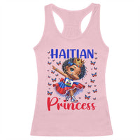 Cute Dabbing Haitian Princess Kids Graphic Racerback Tank Top Haiti Heritage Pride