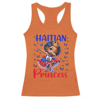 Cute Dabbing Haitian Princess Kids Graphic Racerback Tank Top Haiti Heritage Pride