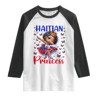 Cute Dabbing Haitian Princess Kids Graphic Raglan Shirt Haiti Heritage Pride