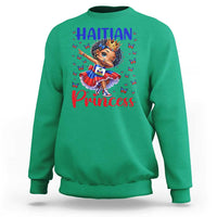 Cute Dabbing Haitian Princess Kids Graphic Sweatshirt Haiti Heritage Pride