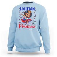 Cute Dabbing Haitian Princess Kids Graphic Sweatshirt Haiti Heritage Pride