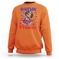 Cute Dabbing Haitian Princess Kids Graphic Sweatshirt Haiti Heritage Pride