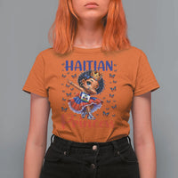 Cute Dabbing Haitian Princess Kids Graphic T Shirt For Women Haiti Heritage Pride