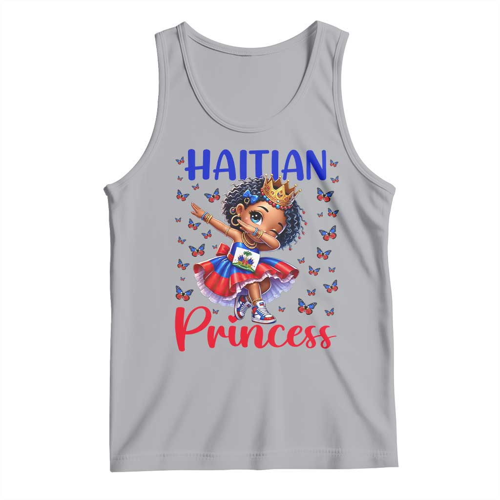 Cute Dabbing Haitian Princess Kids Graphic Tank Top Haiti Heritage Pride