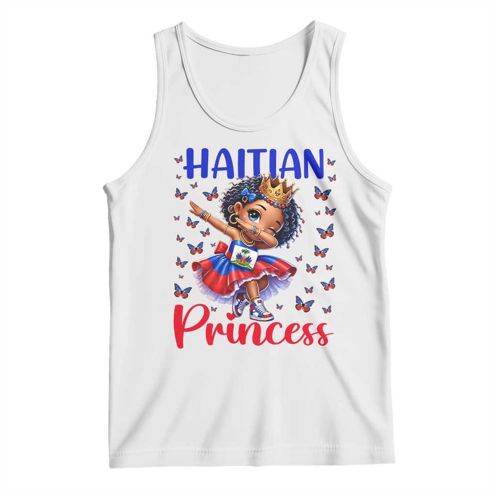Cute Dabbing Haitian Princess Kids Graphic Tank Top Haiti Heritage Pride