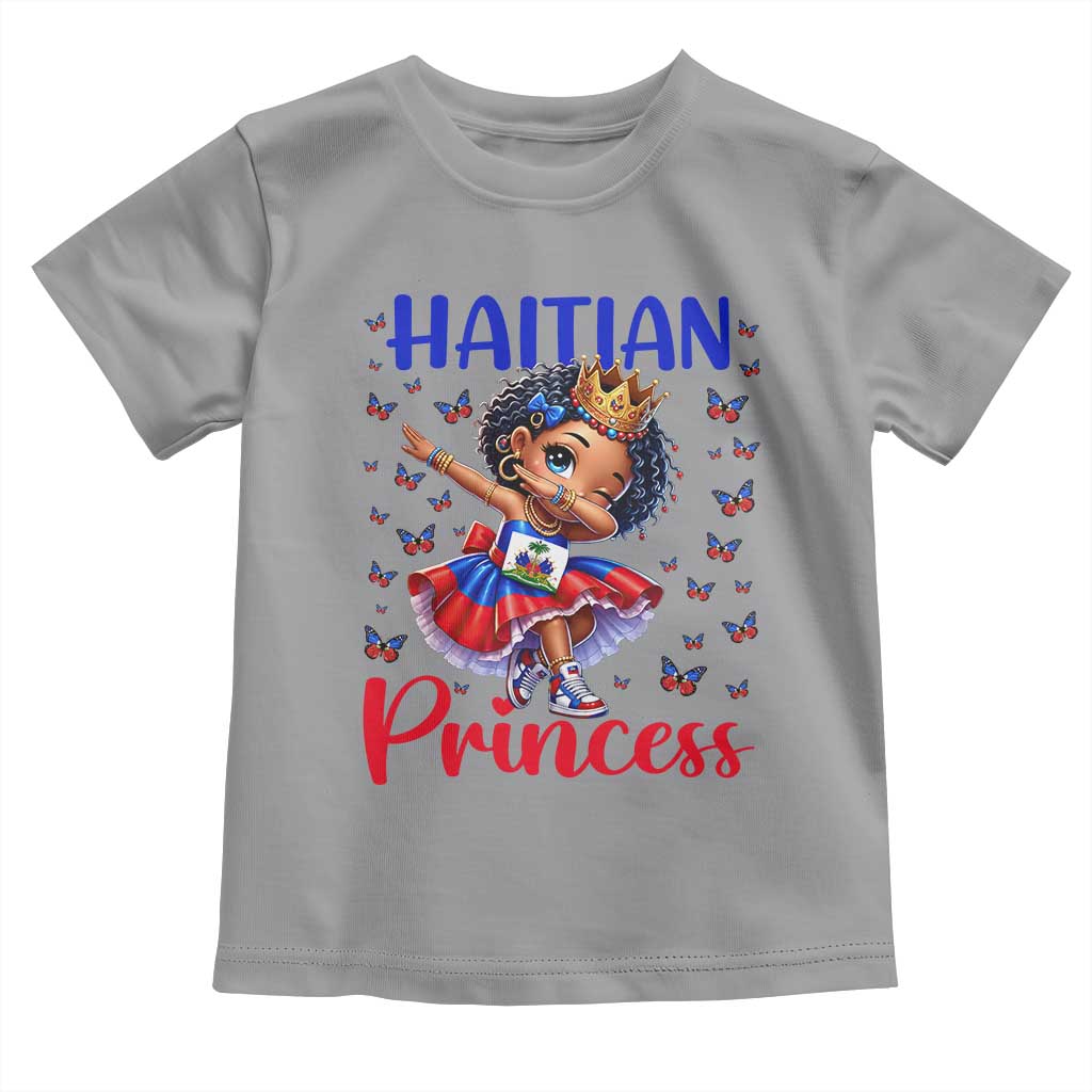 Cute Dabbing Haitian Princess Kids Graphic Toddler T Shirt Haiti Heritage Pride